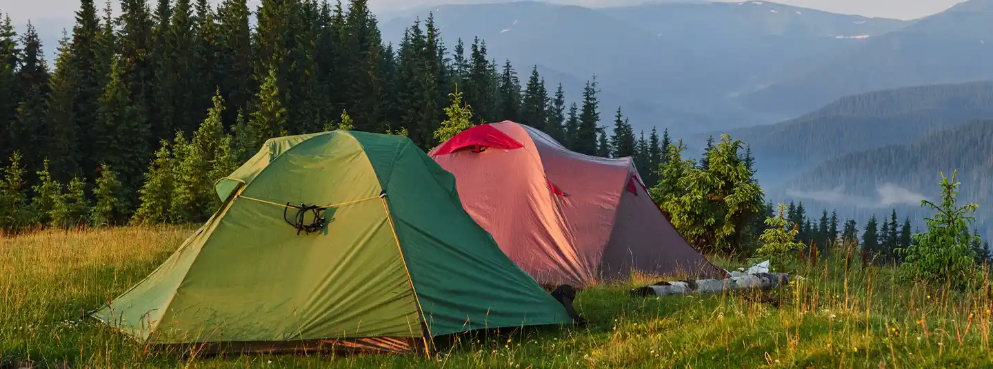 tents on a mountain